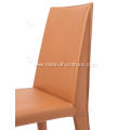 Italian minimalist saddle leather dining chairs